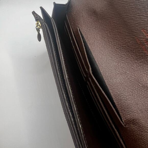 GUC Louis Vuitton Damier Ebene Double Snap Long Wallet - Picture 6 of 9